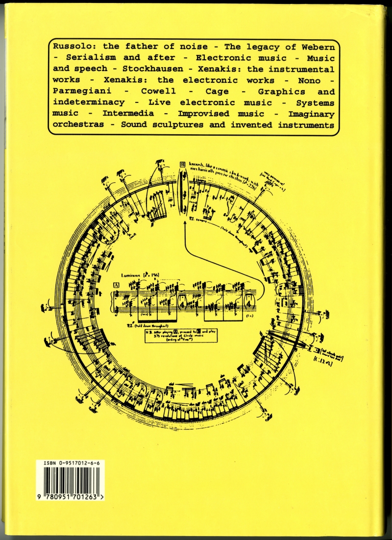 ロジャー・サザーランド（Roger Sutherland）の『new perspective in music』裏表紙